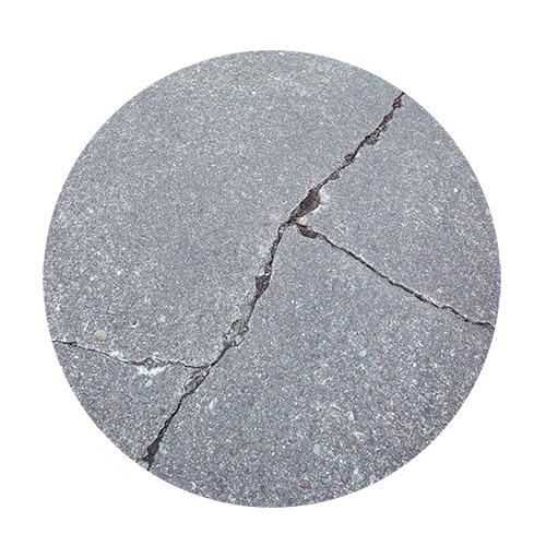 Cracked asphalt road surface texture